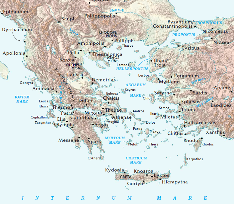 map of ancient greece